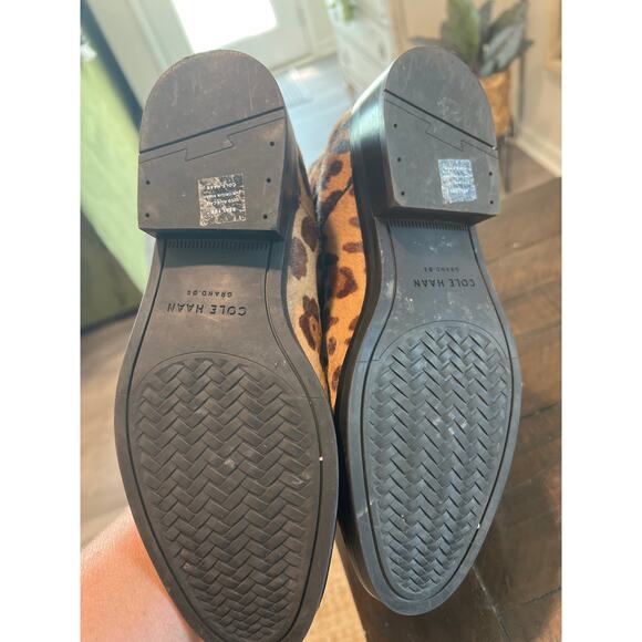 Cole Haan size 8 real fur animal print booties - Picture 3 of 5